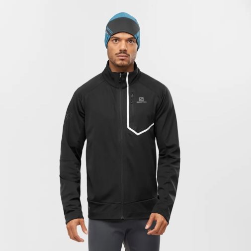 Black Salomon Gore Tex Infinium Windstopper Pro Men's Jackets | PH 35742A